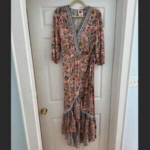 Farm Rio for Anthropologie Floral Wrap Dress